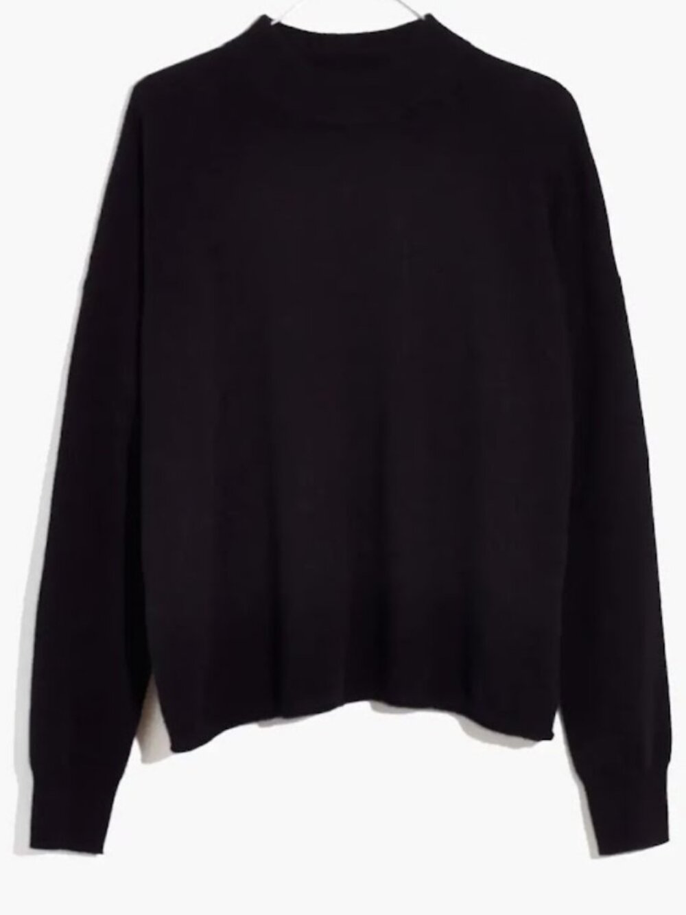 Madewell Cashmere Mockneck True Black Sweater